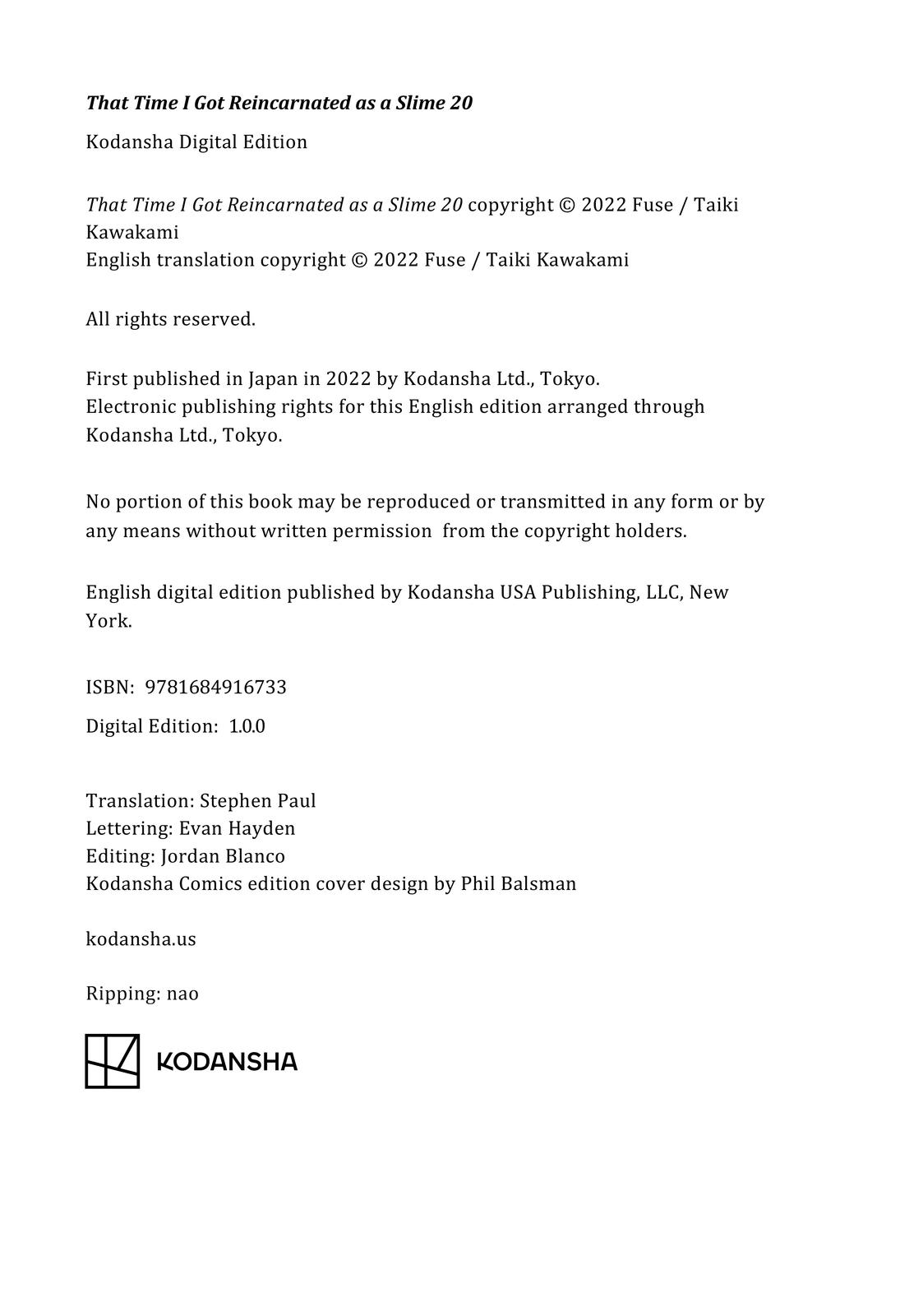 Read That Time I Got Reincarnated as a Slime Manga Online