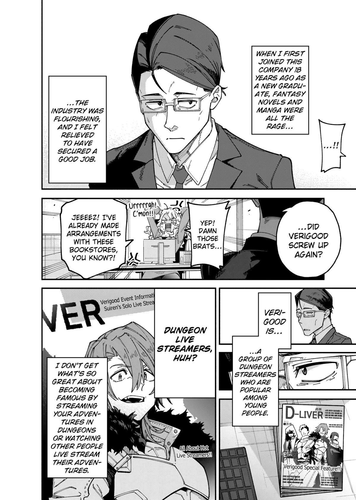 Read The Plain Salary Man Turned Out to Be a Hero- He Was Invincible, Only to Be Exposed on His Niece's Dungeon Stream Manga Online