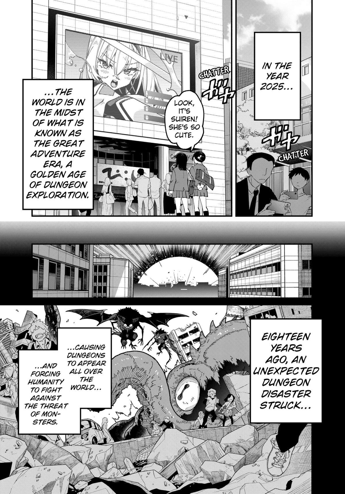 Read The Plain Salary Man Turned Out to Be a Hero- He Was Invincible, Only to Be Exposed on His Niece's Dungeon Stream Manga Online