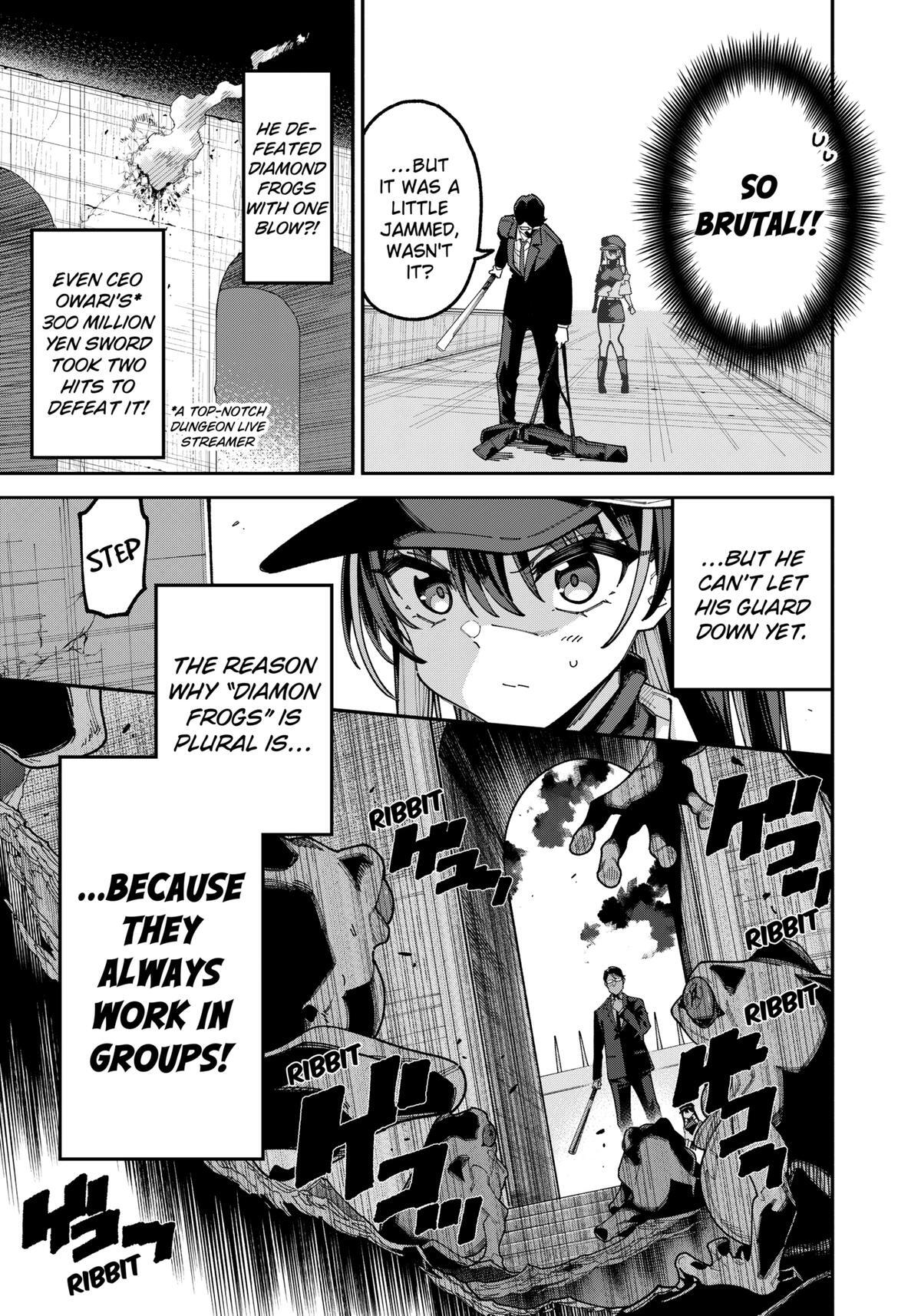 Read The Plain Salary Man Turned Out to Be a Hero- He Was Invincible, Only to Be Exposed on His Niece's Dungeon Stream Manga Online