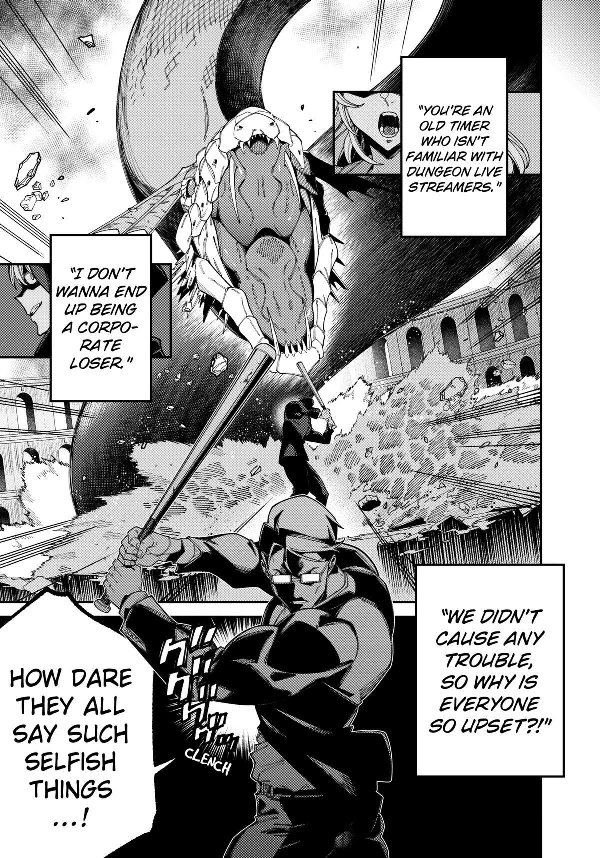 Read The Plain Salary Man Turned Out to Be a Hero- He Was Invincible, Only to Be Exposed on His Niece's Dungeon Stream Manga Online