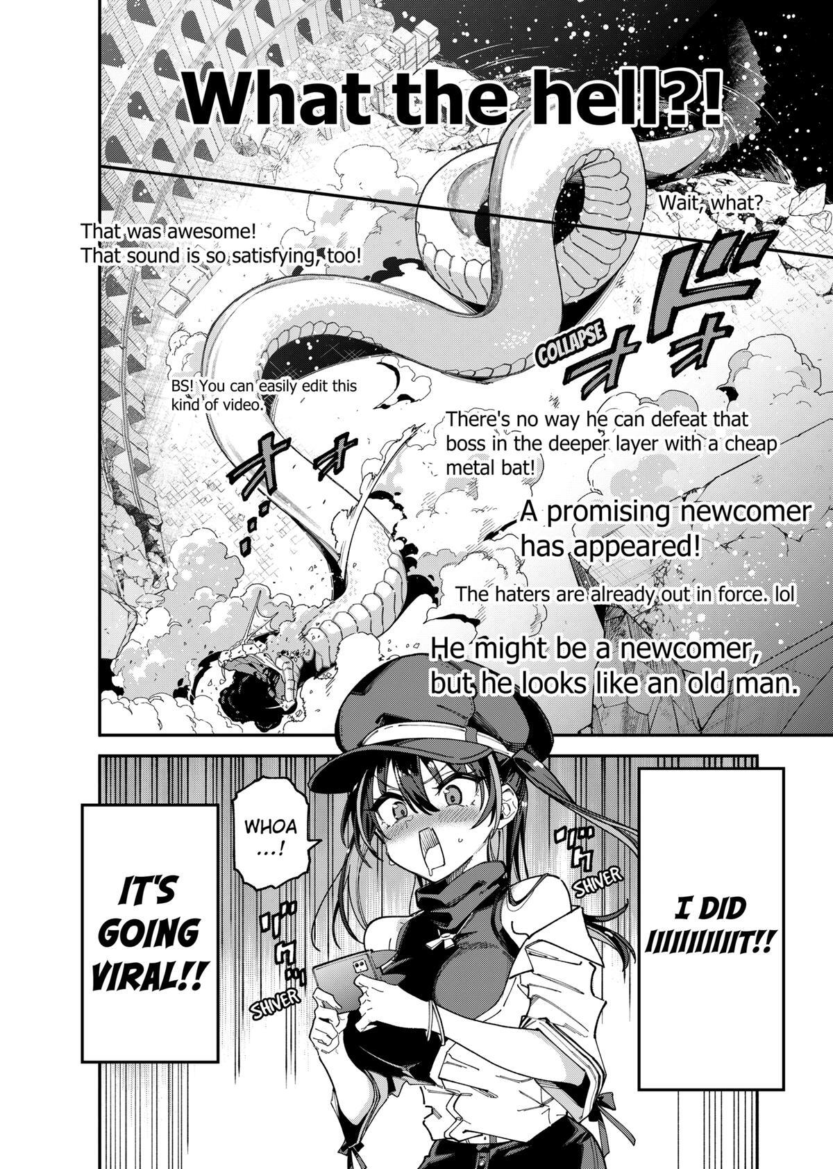 Read The Plain Salary Man Turned Out to Be a Hero- He Was Invincible, Only to Be Exposed on His Niece's Dungeon Stream Manga Online