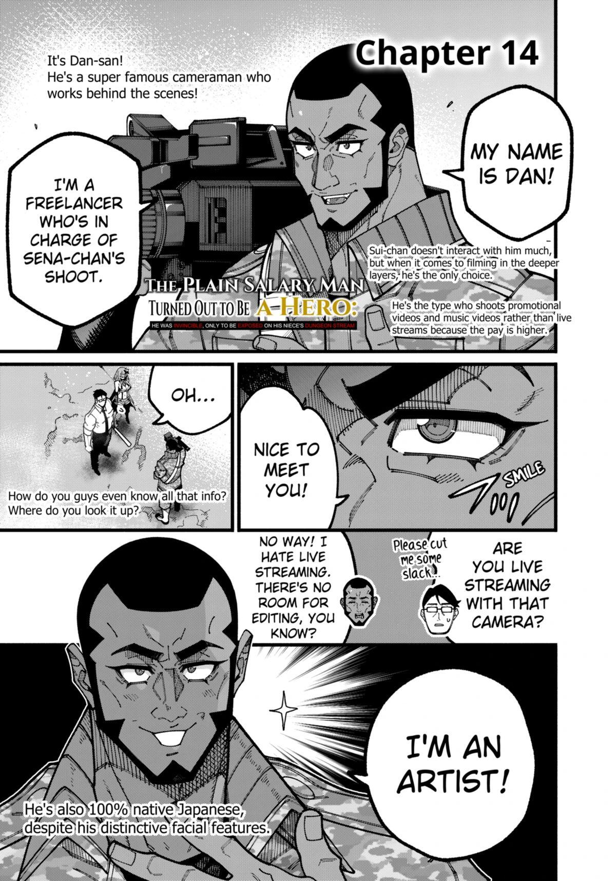 Read The Plain Salary Man Turned Out to Be a Hero- He Was Invincible, Only to Be Exposed on His Niece's Dungeon Stream Manga Online