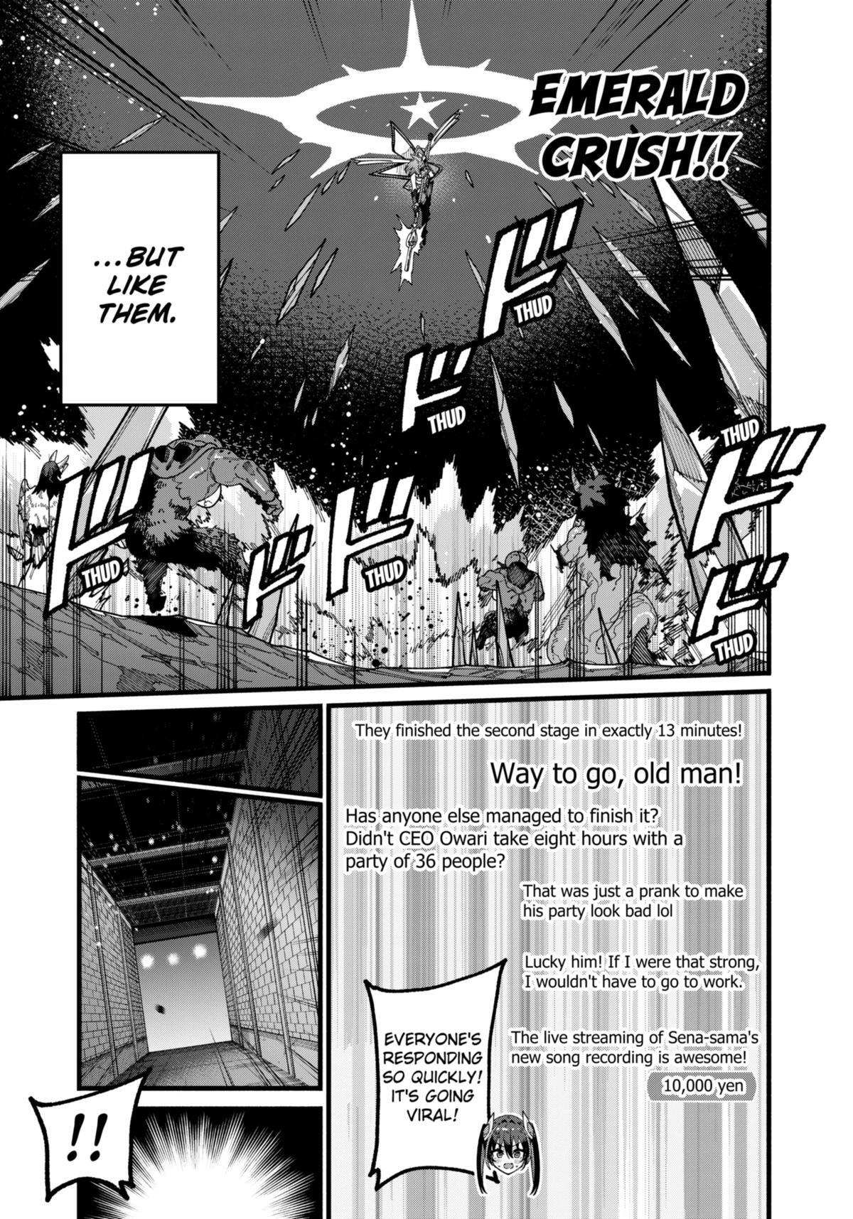 Read The Plain Salary Man Turned Out to Be a Hero- He Was Invincible, Only to Be Exposed on His Niece's Dungeon Stream Manga Online