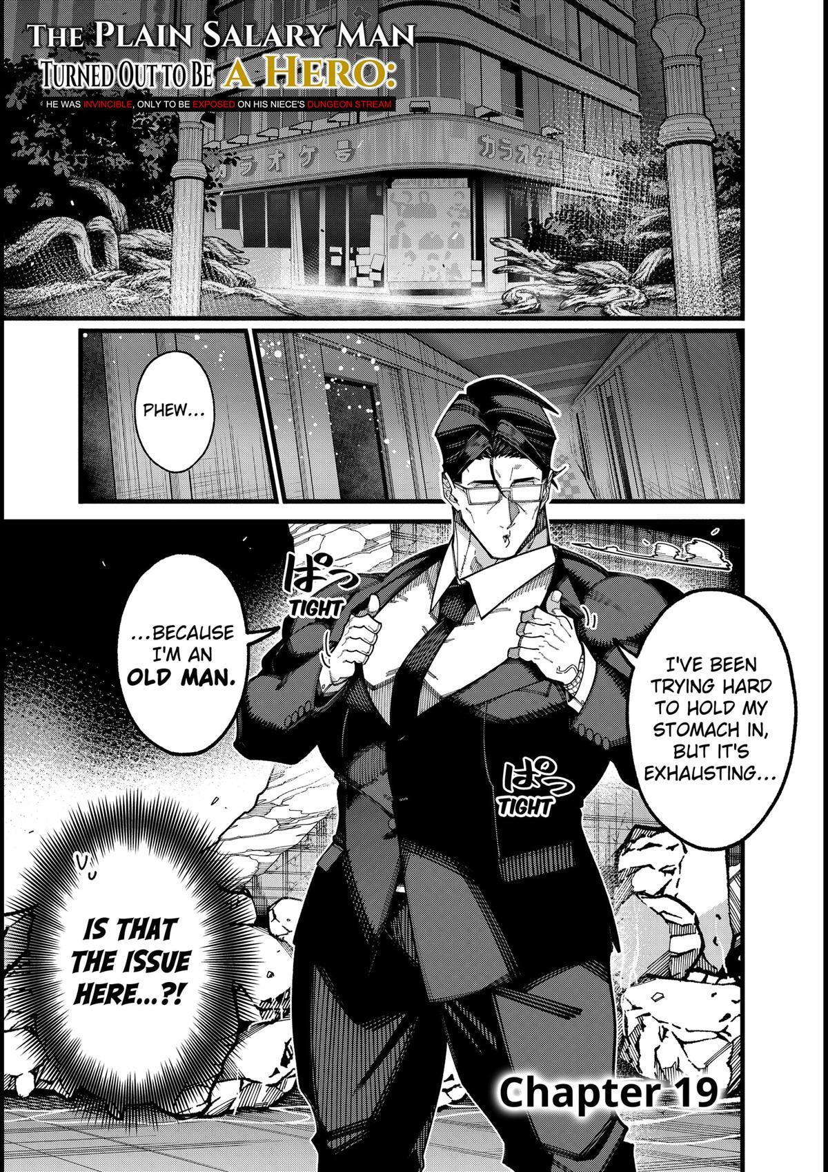 Read The Plain Salary Man Turned Out to Be a Hero- He Was Invincible, Only to Be Exposed on His Niece's Dungeon Stream Manga Online