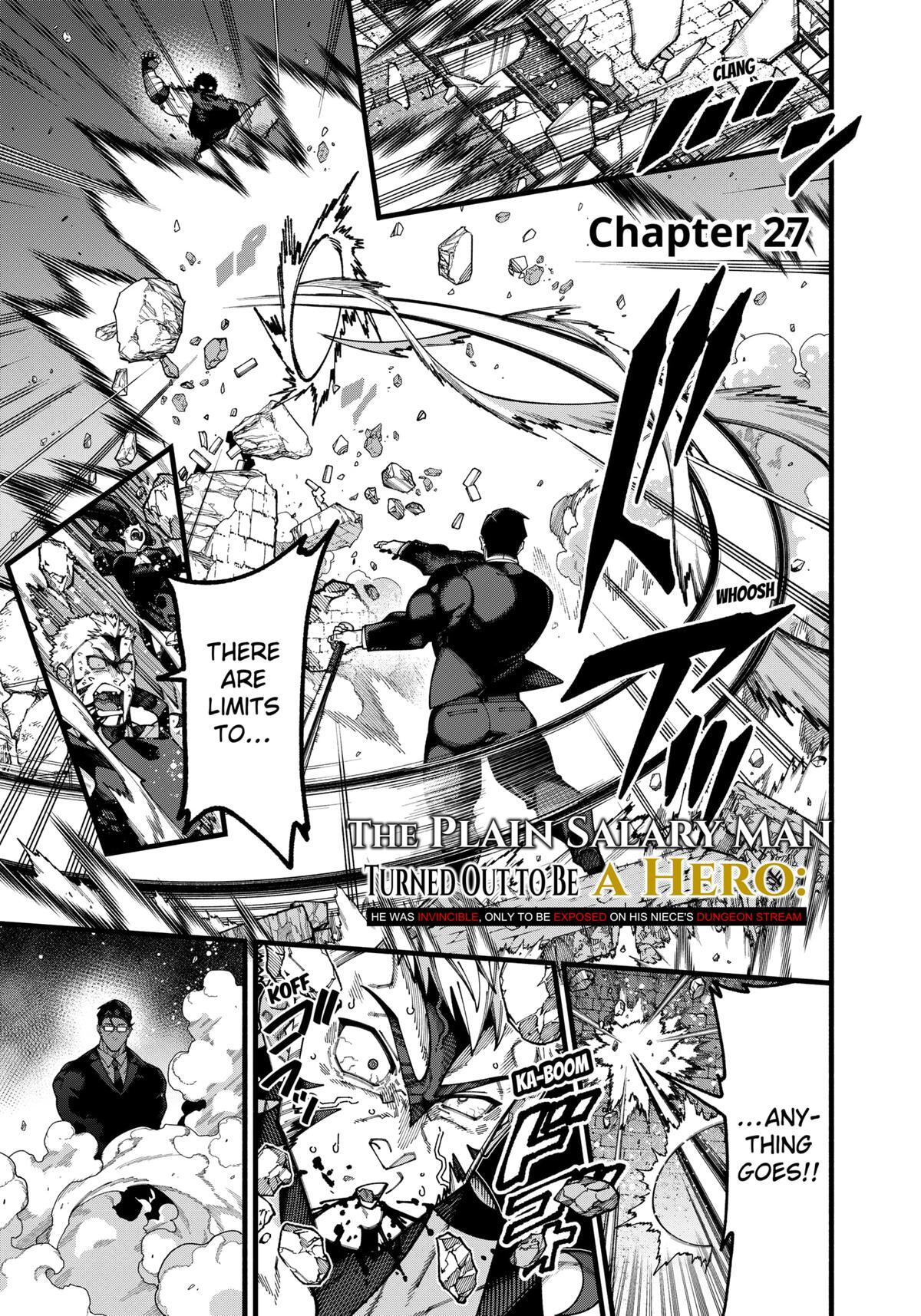 Read The Plain Salary Man Turned Out to Be a Hero- He Was Invincible, Only to Be Exposed on His Niece's Dungeon Stream Manga Online