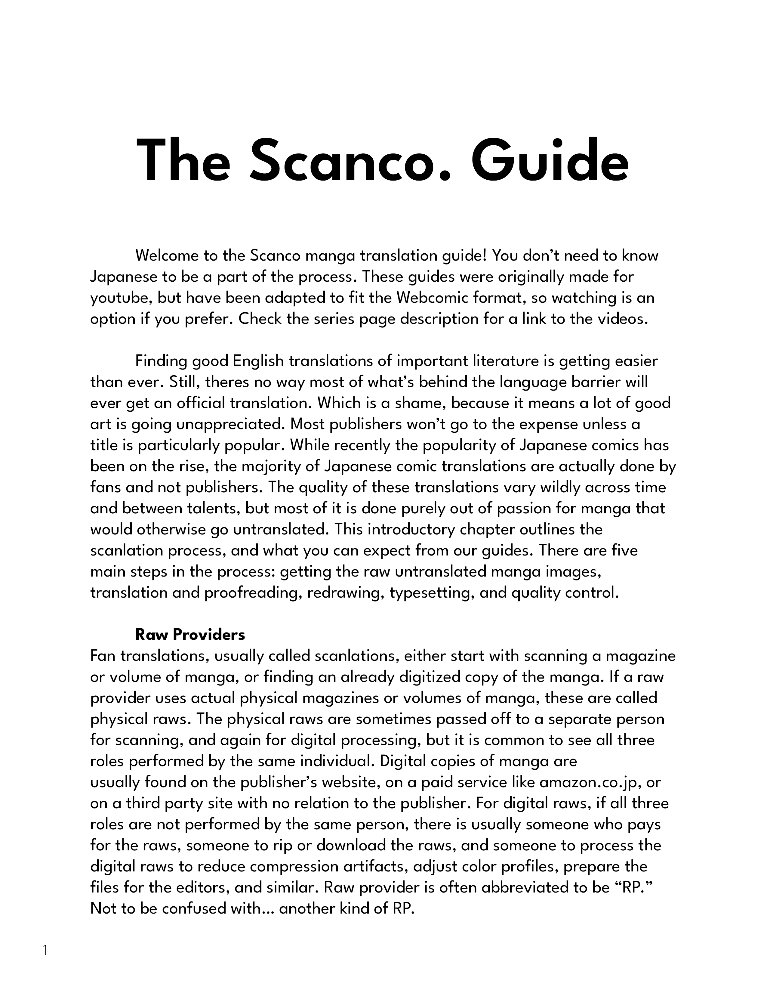 Read The Scanco. Scanlation Guide Manga Online