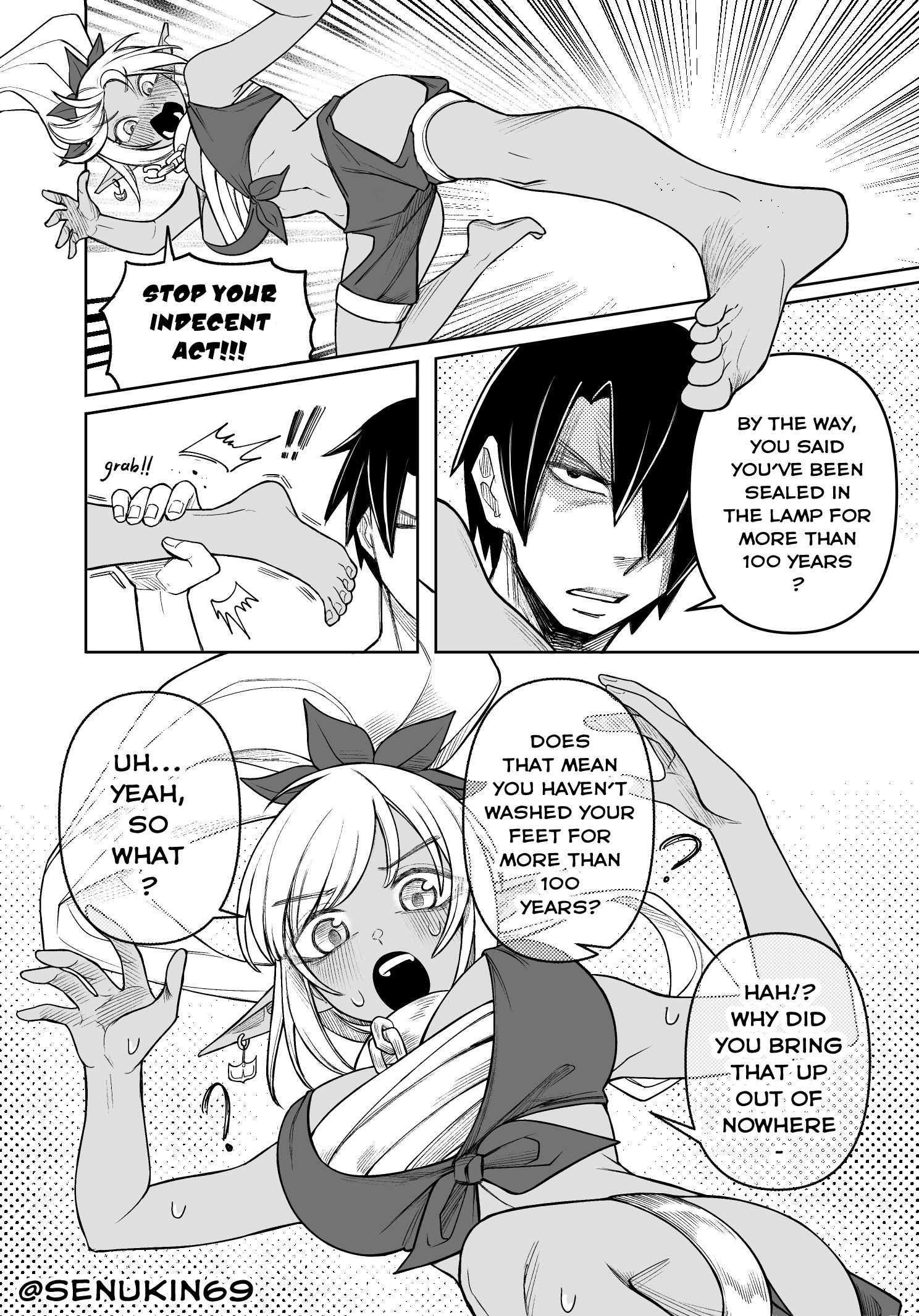 Read The Useless Genie and her Intrusive-thought Master Manga Online